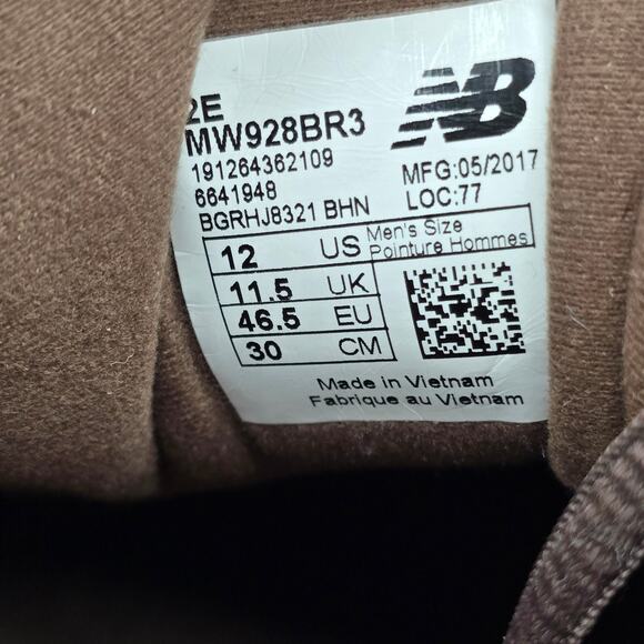 New Balance 928v3 Shoes Men's 12 2E Wide Brown Leather Dad Walking Sneakers - Picture 1 of 8